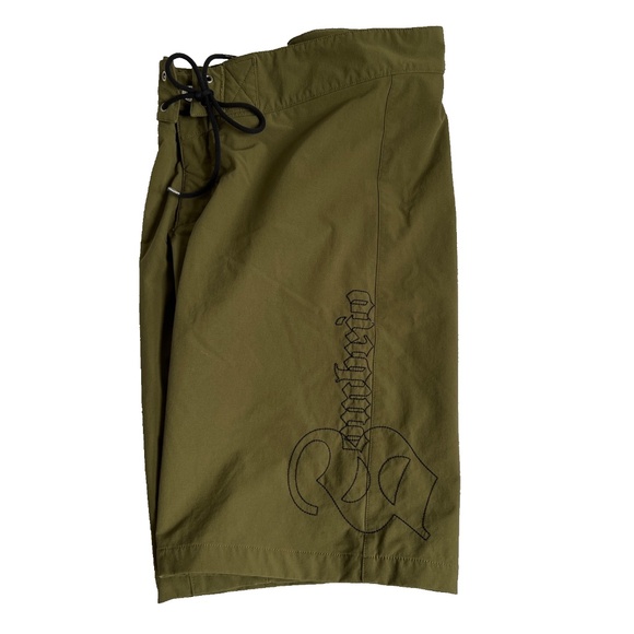 Sombrio Shorts Mountain Bike Size L 1 Pocket Green Long Leg Short Fly Lace Up - Picture 4 of 8